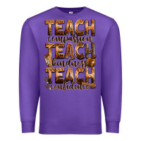Purple teach compassion teach kindness teach confidence Premium Sweatshirt - Zillion Design Studio