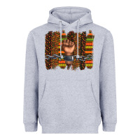 Heather Grey black history brushstroke Heavyweight Hoodie - texasbilliewilder