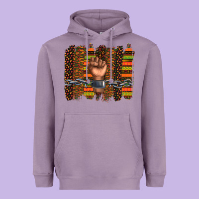 Heavyweight Hoodie black history brushstroke