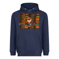 Navy black history brushstroke Heavyweight Hoodie - texasbilliewilder