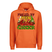 Carrot fueled by beer and christmas cheer with beer bottles Premium Hoodie - AdoDesignShop