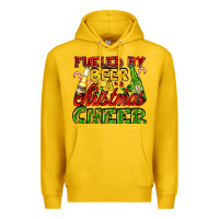Lemon fueled by beer and christmas cheer with beer bottles Premium Hoodie - AdoDesignShop