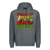 Rock fueled by beer and christmas cheer with beer bottles Premium Hoodie - AdoDesignShop