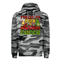 Slate Camo fueled by beer and christmas cheer with beer bottles Premium Hoodie - AdoDesignShop