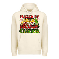 Tofu fueled by beer and christmas cheer with beer bottles Premium Hoodie - AdoDesignShop
