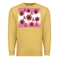 Antique Gold breast cancer awareness sunflower Premium Sweatshirt - RanaPortraitStore