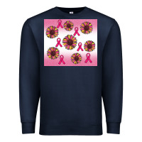 Navy breast cancer awareness sunflower Premium Sweatshirt - RanaPortraitStore