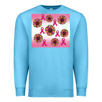 Ocean Blue breast cancer awareness sunflower Premium Sweatshirt - RanaPortraitStore