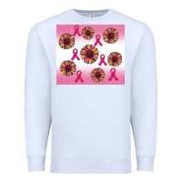 White breast cancer awareness sunflower Premium Sweatshirt - RanaPortraitStore