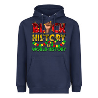 Navy black history is world history Heavyweight Hoodie - texasbilliewilder