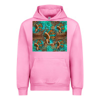 Fuchsia Pink indian headdress Urban Hoodie - Artiststas
