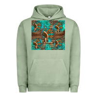 Pigment Oil Green indian headdress Urban Hoodie - Artiststas