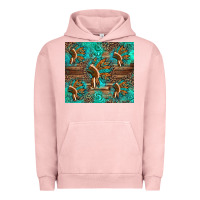 Pigment Salmon indian headdress Urban Hoodie - Artiststas