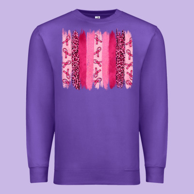 Breast Aweraness Brushstrokes Premium Sweatshirt Designed By Ranaportraitstore