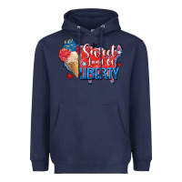 Navy sweet land of liberty Heavyweight Hoodie - Zillion Design Studio