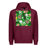 Burgundy english class seamless pattern Premium Hoodie - BundleAndBundleShop