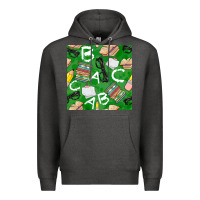Charcoal Heather english class seamless pattern Premium Hoodie - BundleAndBundleShop