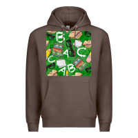 Coffee english class seamless pattern Premium Hoodie - BundleAndBundleShop