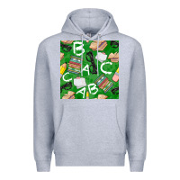 Heather Grey english class seamless pattern Premium Hoodie - BundleAndBundleShop