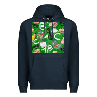 Navy english class seamless pattern Premium Hoodie - BundleAndBundleShop