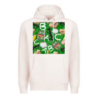 Pale Pink english class seamless pattern Premium Hoodie - BundleAndBundleShop