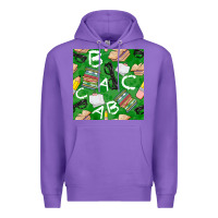 Purple english class seamless pattern Premium Hoodie - BundleAndBundleShop
