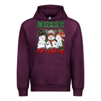 Mauve Wine merry christmas snowman Urban Hoodie - AdoDesignShop