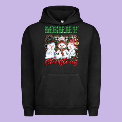 Merry Christmas Snowman Urban Hoodie Designed By Adodesignshop