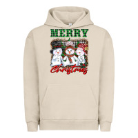 Pigment French Oak merry christmas snowman Urban Hoodie - AdoDesignShop