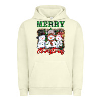 Pigment Pistachio merry christmas snowman Urban Hoodie - AdoDesignShop