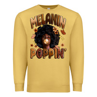 Antique Gold melanin poppin Premium Sweatshirt - Zillion Design Studio