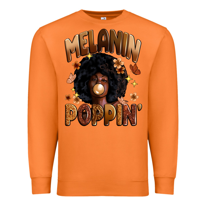 Melanin Poppin Premium Sweatshirt by Zillion Design Studio | Teevron