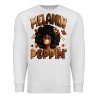 Oatmeal Heather melanin poppin Premium Sweatshirt - Zillion Design Studio