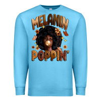 Ocean Blue melanin poppin Premium Sweatshirt - Zillion Design Studio