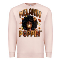 Pale Pink melanin poppin Premium Sweatshirt - Zillion Design Studio