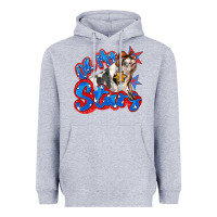 Heather Grey oh my stars pig Heavyweight Hoodie - Zillion Design Studio