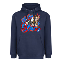 Navy oh my stars pig Heavyweight Hoodie - Zillion Design Studio