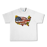 Lunar Rock usa map with sunflower and cactus Urban Heavy Tee - Artiststas