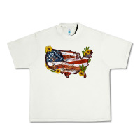 Usa Map With Sunflower And Cactus Urban Heavy Tee | Teevron