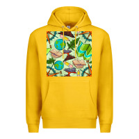 Lemon geography class seamless pattern Premium Hoodie - BundleAndBundleShop