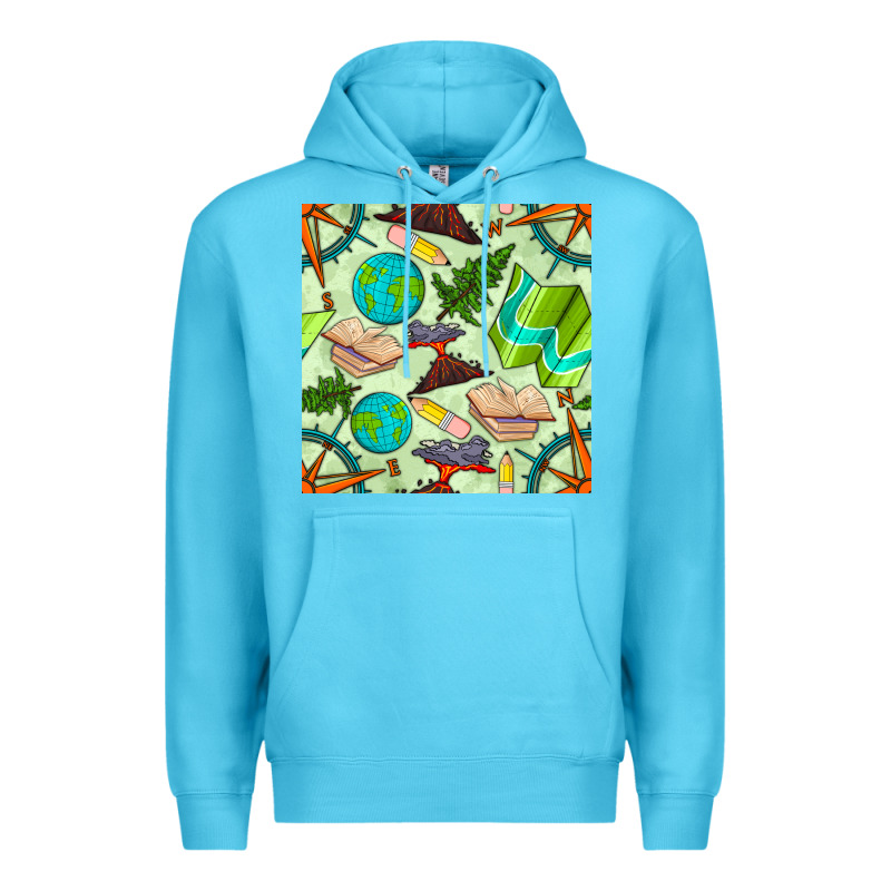 Geography Class Seamless Pattern Premium Hoodie by BundleAndBundleShop | Teevron