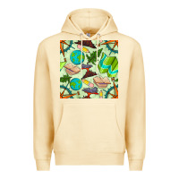 Pina Colada geography class seamless pattern Premium Hoodie - BundleAndBundleShop