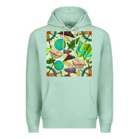 Seafoam geography class seamless pattern Premium Hoodie - BundleAndBundleShop