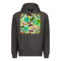 Smoke geography class seamless pattern Premium Hoodie - BundleAndBundleShop