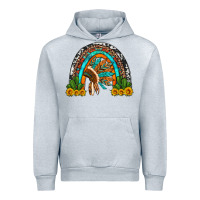Heather Grey indian headdress cactus and sunflowers rainbow Urban Hoodie - Artiststas