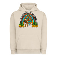 Pigment French Oak indian headdress cactus and sunflowers rainbow Urban Hoodie - Artiststas