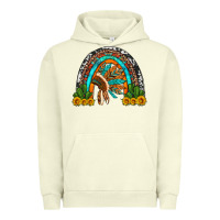 Pigment Pistachio indian headdress cactus and sunflowers rainbow Urban Hoodie - Artiststas