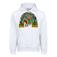 White indian headdress cactus and sunflowers rainbow Urban Hoodie - Artiststas