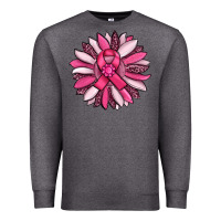 Charcoal Heather breast awareness cancer pink sunflower Premium Sweatshirt - RanaPortraitStore