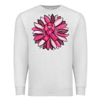 Oatmeal Heather breast awareness cancer pink sunflower Premium Sweatshirt - RanaPortraitStore
